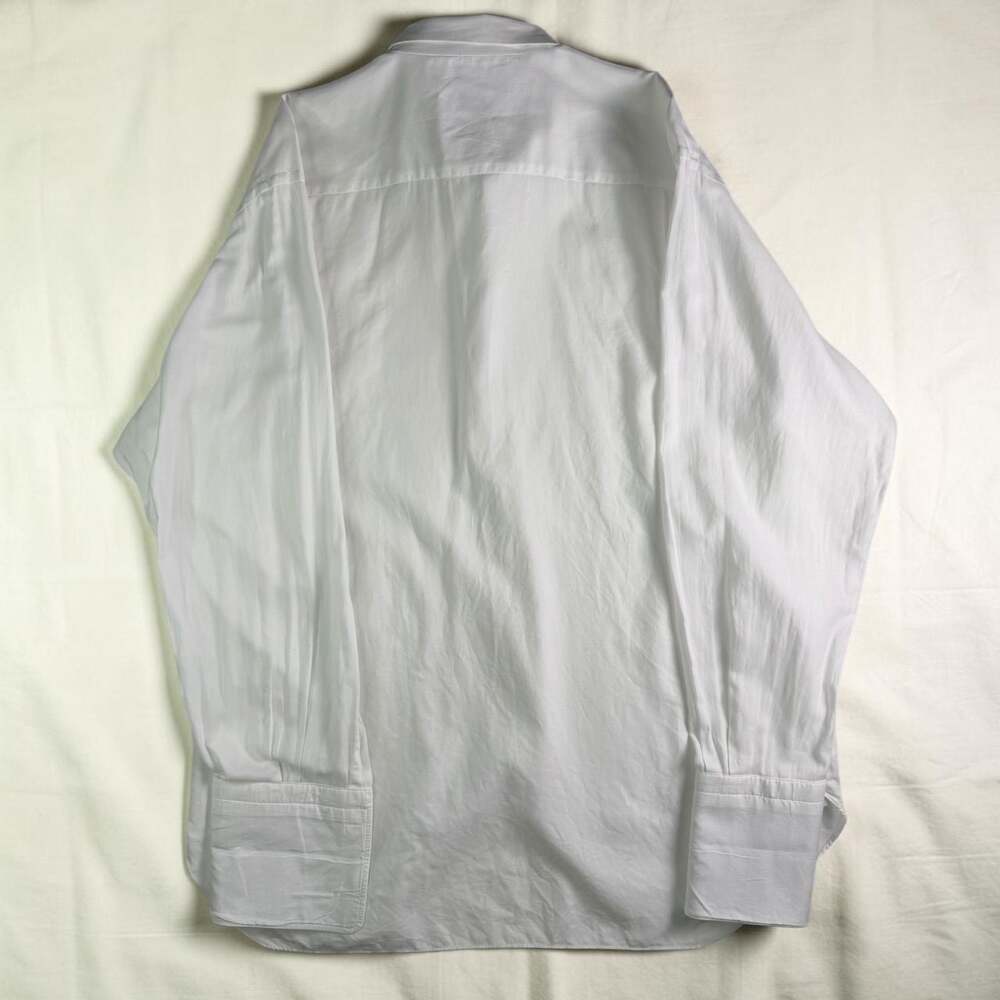 Ermenegildo Zegna Su Misura White Dress Shirt French Cuff 100% Cotton Made Spain - Picture 6 of 6